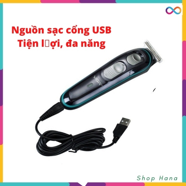 Tông Đơ Cắt Tóc Người lớn kèm 4 Lược Căn Chỉnh 3/6/9/12mm Kiêm Cắt Tỉa Râu, Lưỡi Cắt Điều Chỉnh 3 Kích Cỡ 1,2,3mm HNH019