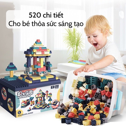 Đồ chơi Lego  Minecraft Lego lắp ráp thông minh 520 chi tiết tăng khả năng sáng tạo, phát triển tư duy cho bé