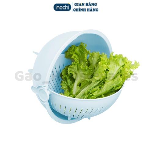 Bộ thau rổ xoay đa năng Yoko 28cm, nhựa nguyên sinh, chắc chắn, bền đẹp - Giao màu ngẫu nhiên