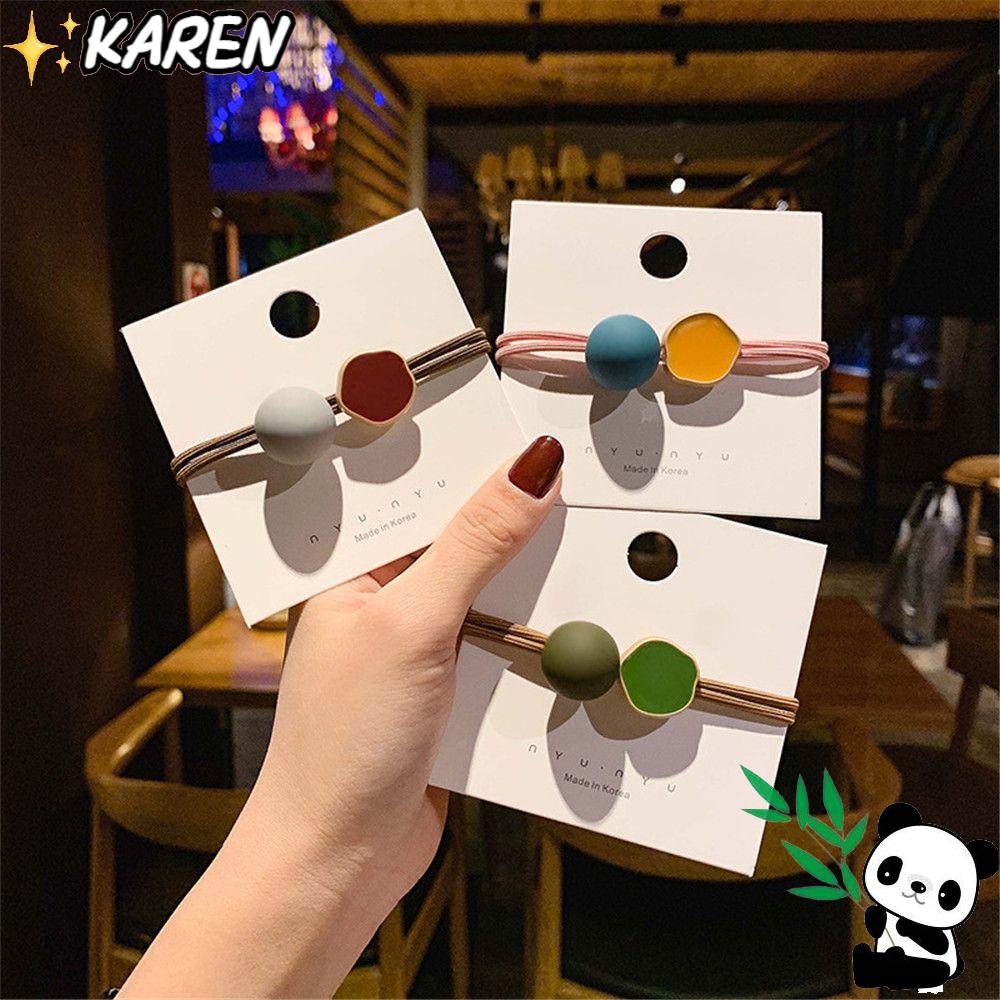 Dây Cột Tóc Co Giãn Đính Bóng Lông Cho Nữ