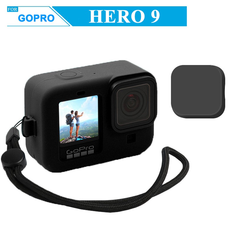 Vỏ silicon kèm nắp che cho GoPro Hero 9