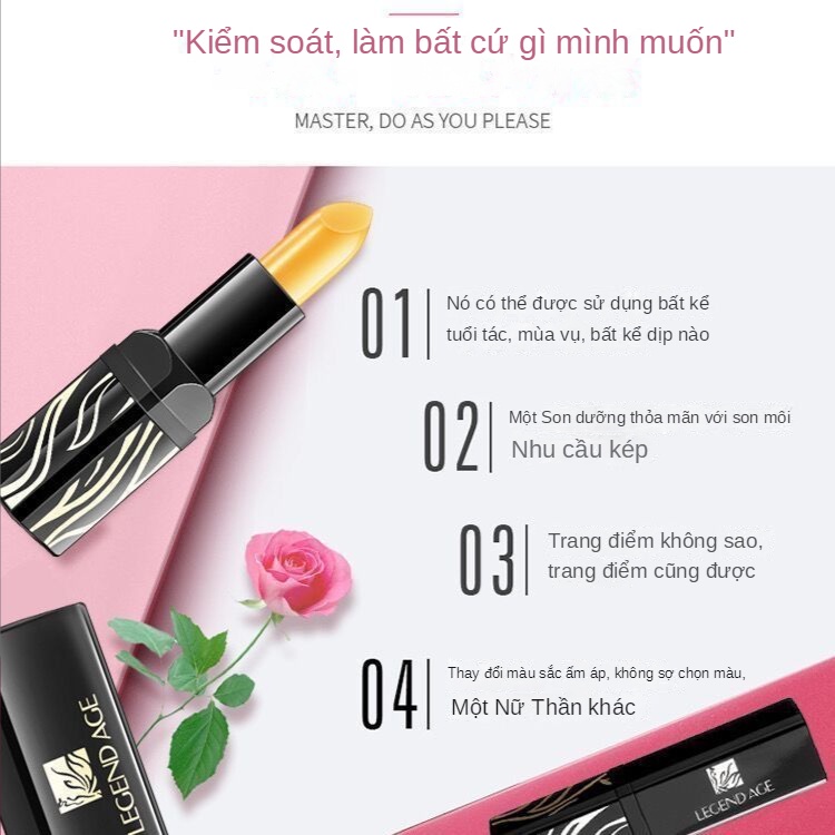 LEGEND AGE Son Môi Dưỡng Ẩm Thay Đổi Màu Sắc Theo Nhiệt Độ