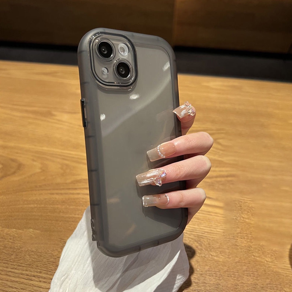 Ốp iPhone silicon trong suốt viền nhám thích hợp cho cho iPhone 13 Pro Max iPhone 12 Pro Max iPhone 11 7 plus