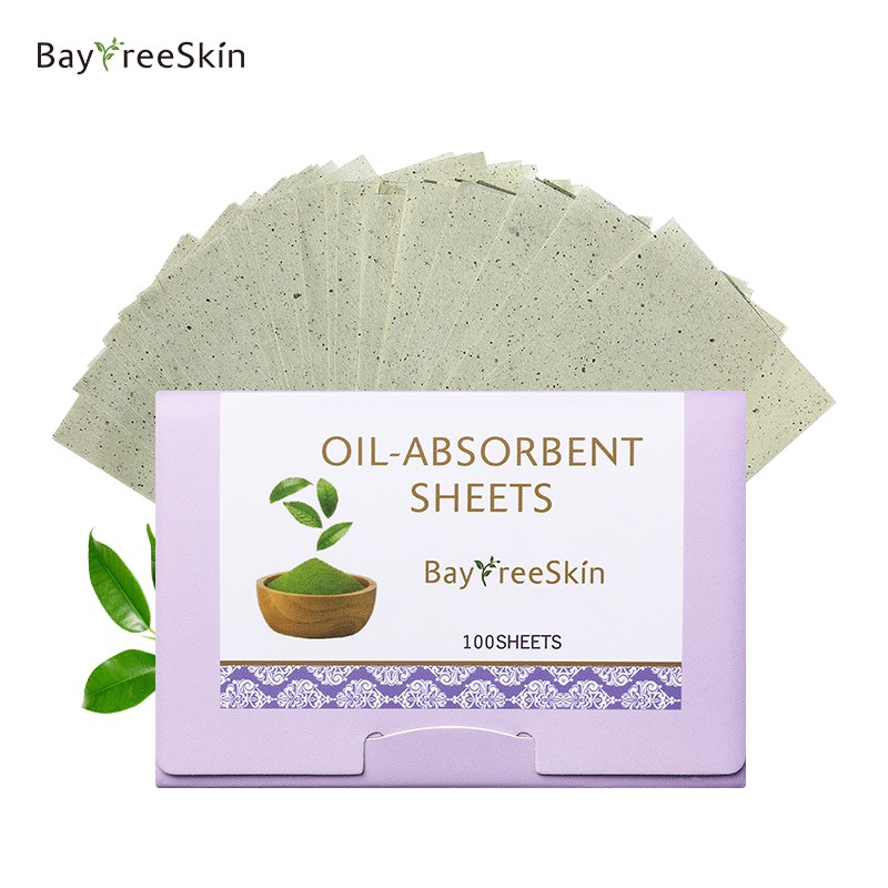 Set of 100 Sheets of Bayfree Oil Absorbing Papers for Cleansing Excess Oil