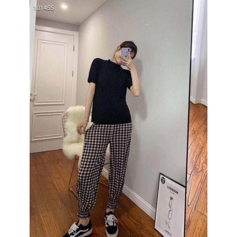 Quần Lụa ulzzang Bo Gấu Hoạ Tiết Dễ Thương