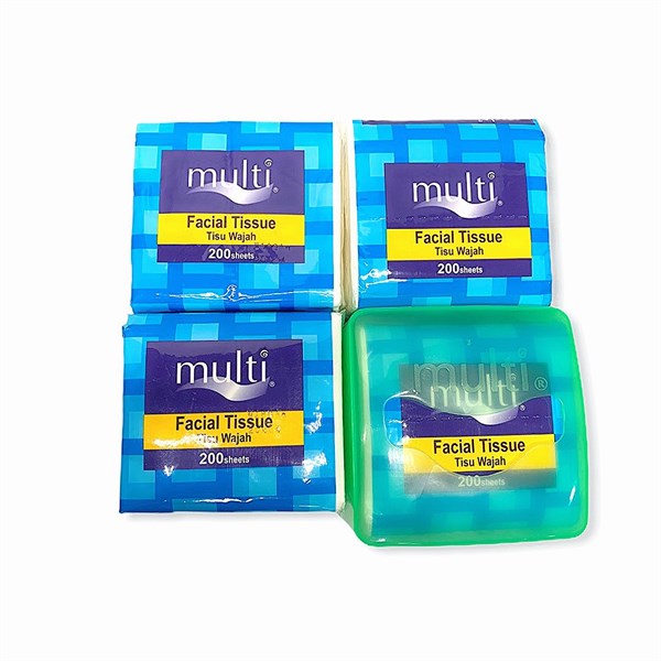 Giấy Vuông Nhỏ Multi 200 Tờ X4 Tặng Hộp Nhựa