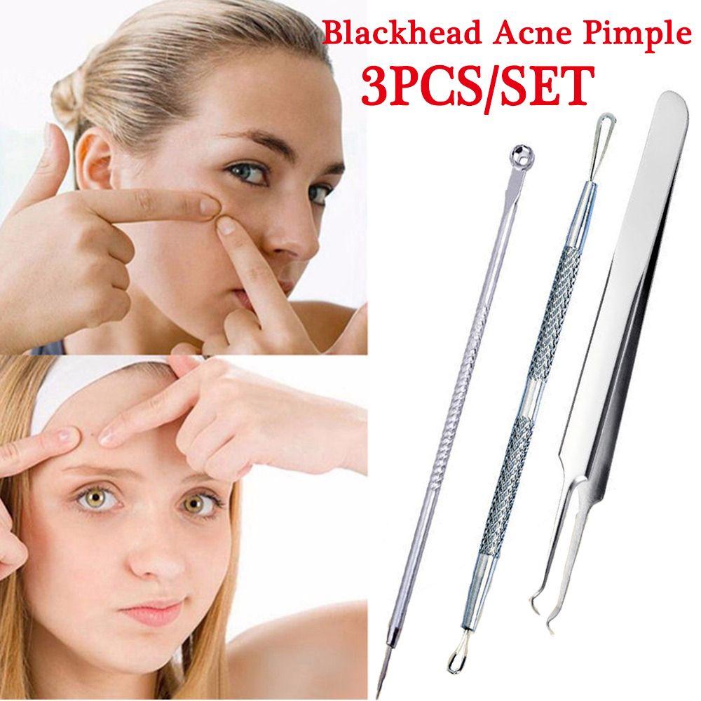 MOCHO Bộ 3 Dụng Cụ Nặn Mụn Bằng Thép Không Gỉ