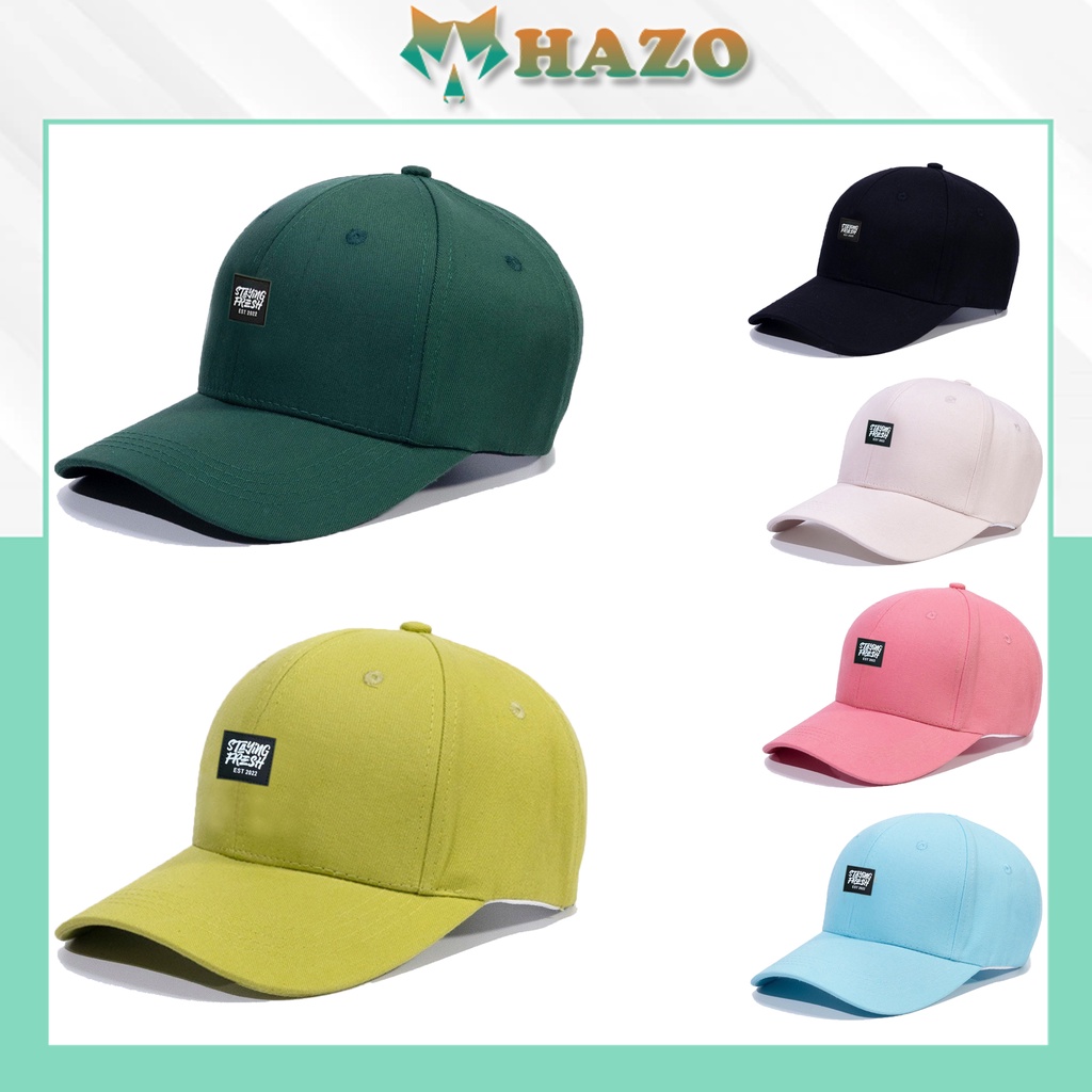 Mũ Lưỡi Trai Nón Kết Nhung Cao Cấp Thêu Chữ Staying Fresh 474 Phong Cách Ulzzang Form Unisex Nam Nữ - Hazo