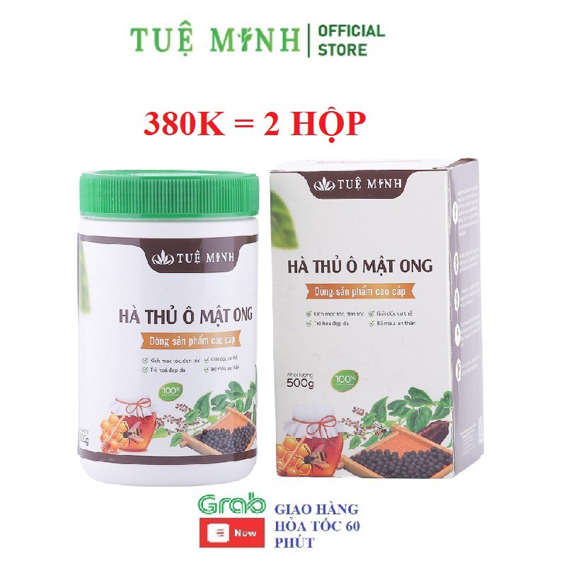 Viên hà thủ ô mật ong nguyên chất Tuệ Minh hỗ trợ đen tóc, lành tính dễ dùng cho mọi người