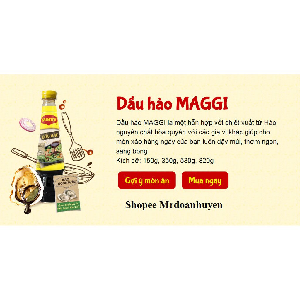 Dầu Hào Maggi Chai 350gr / 530gr / 820gr