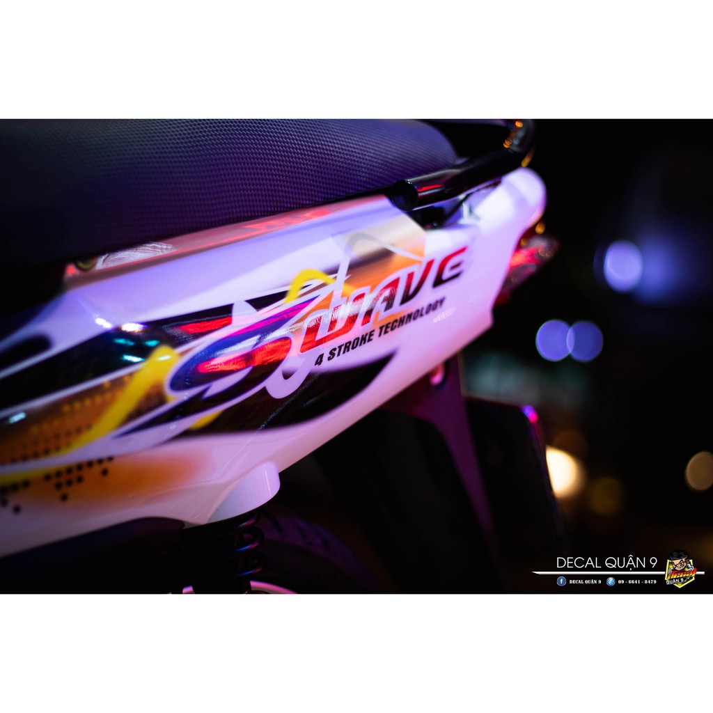 Tem WAVE A  tem in công nghệ nhật bản có lớp chống bay màu