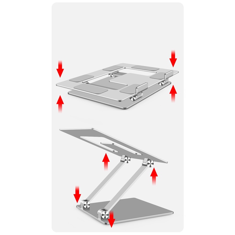 L301 Giá đỡ LAPTOP, MACBOOK bằng nhôm có thể điều chỉnh được độ cao, đế tản nhiệt laptop, đế kê laptop nhôm