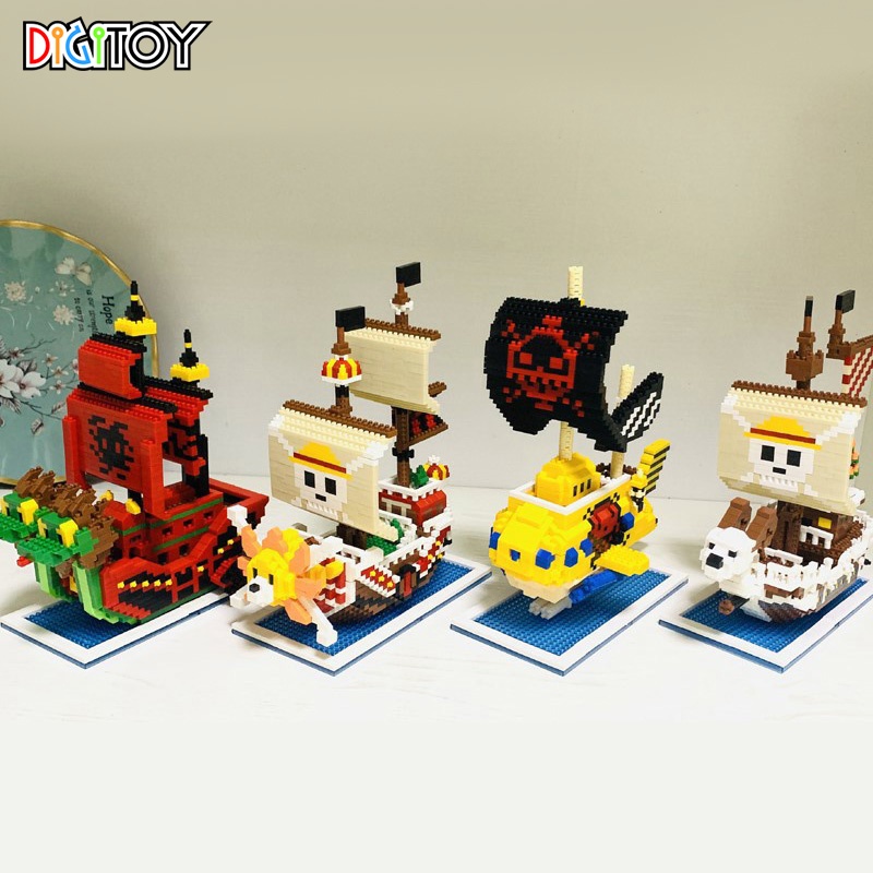 [ẢNH THẬT] 🎲 Lego Mini 🎲 Thuyền hải tặc One Piece - Đồ chơi lắp ráp, trang trí, sưu tập