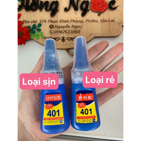 Keo 401 Dùng Dán Móng, Đính Đá 20g Hàng Chuẩn Loại 1