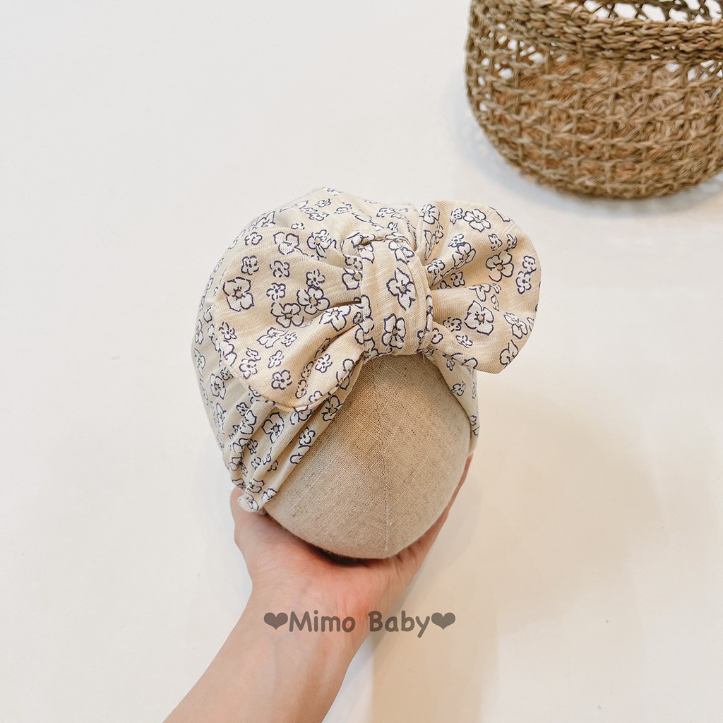 Mũ turban bé gái (4-8kg) - Chủ đề hoa nhí