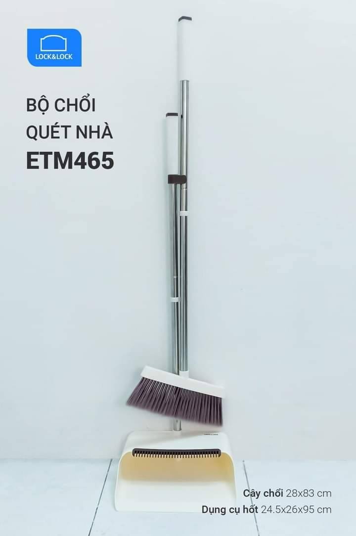 Bộ chổi quét nhà Lock&amp;Lock chính hãng kèm dụng cụ hốt rác ETM465 tiện ích