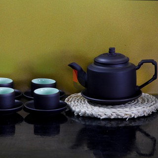 THƯỞNG TRÀ ÊM với bộ ấm chén tử sa Phúc Lộc Thọ, bộ ấm pha trà, bộ ấm pha trà đẹp, bộ chén trà, ấm chén bát tràng