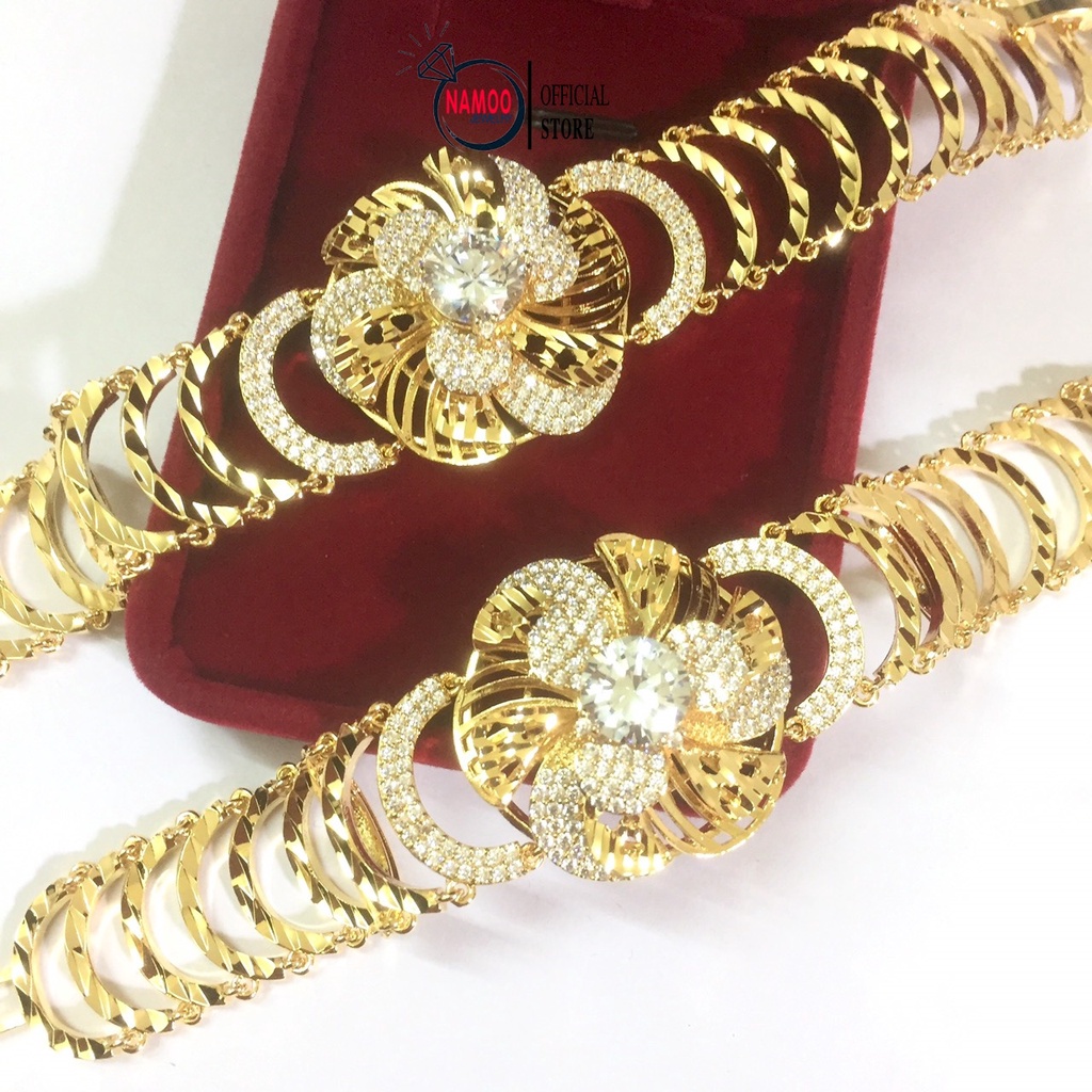 Lắc tay Hoa Mai Nữ L258, lắc tay mạ vàng Namoo Jewelry