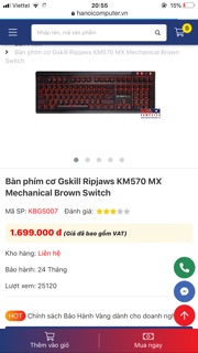Phím cơ Gskill KM570 cherry Switch khỏi nghĩ
