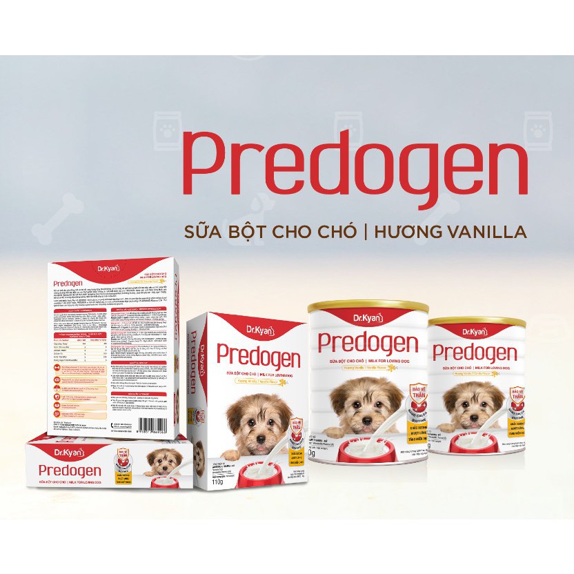 Sữa cho chó predogen hộp giấy 110g - sữa bột cho chó