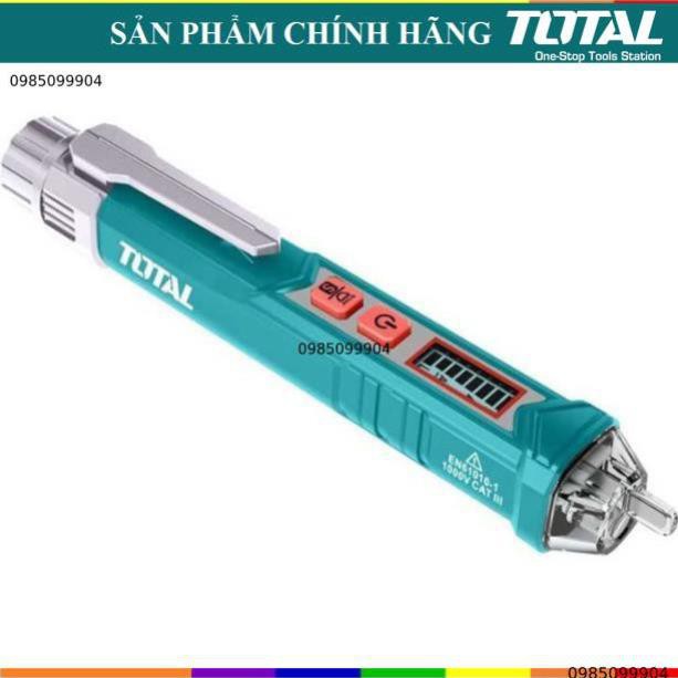 Đầu dò led báo điện áp AC TOTAL THT2910003 Bút thử điện âm tường không cần Tiếp Xúc - có màn hình hiển thị mức pin