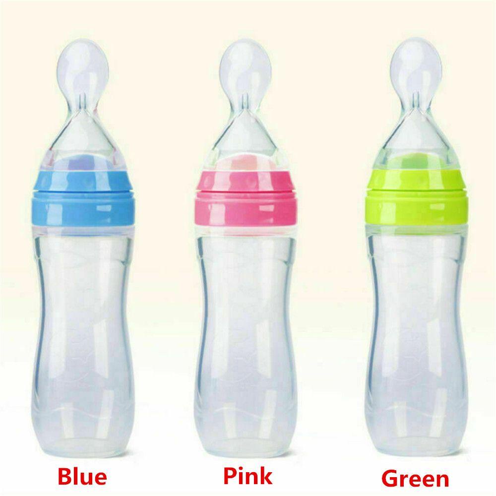Bình Sữa Dạng Bóp Bằng Silicone Cho Bé