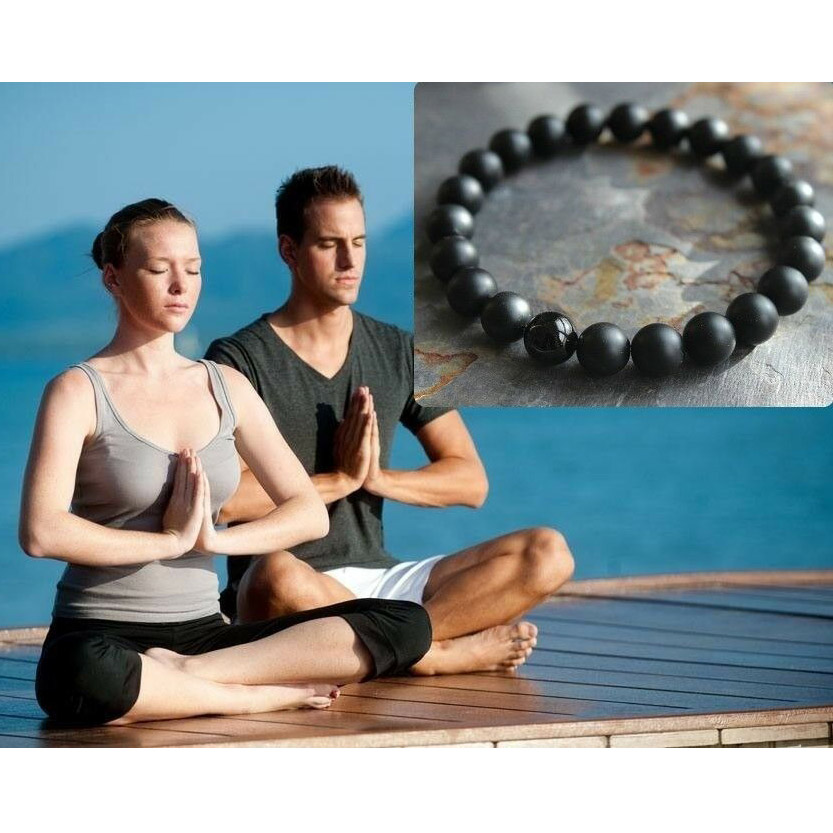 Vòng tay chuỗi hạt đá Onyx 8mm cho nam nữ