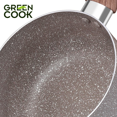 Nồi quấy bột vân đá 16cm chống dính GreenCook ( Không dùng cho bếp từ )