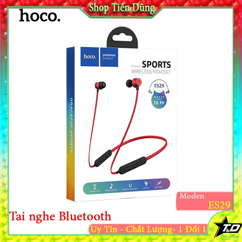 TAI NGHE BLUETOOTH KHÔNG DÂY HOCO ES29 DÁNG THỂ THAO CÓ MICRO ÂM THANH HAY THỜI GIAN SỬ DỤNG LÊN 4H