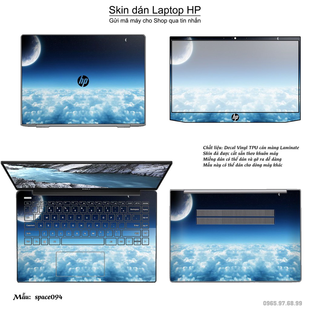 Skin dán Laptop HP in hình không gian _nhiều mẫu 16 (inbox mã máy cho Shop)