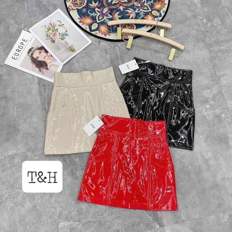 Chân váy da bóng cạp cao QC hot hit | BigBuy360 - bigbuy360.vn