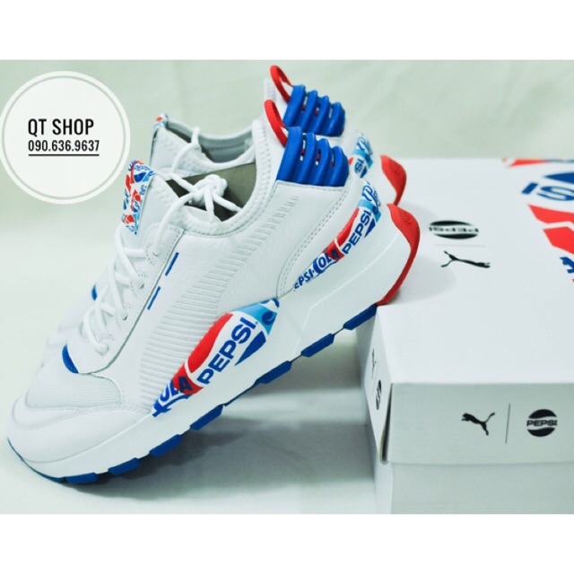 (HOT) GIÀY PUMA x PEPSI RS-0 White - Hàng Có sẵn 43