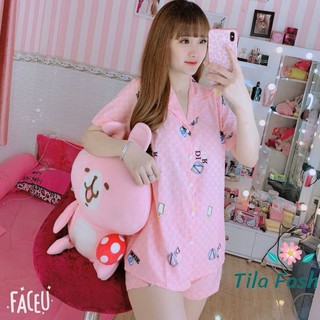 Set bộ pijama lụa 3D cực hot, đồ bộ mặc nhà siêu xinh