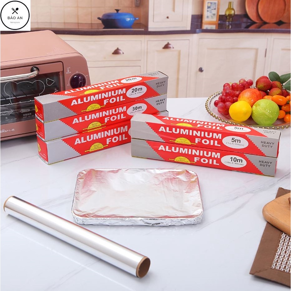 Giấy bạc nướng bánh, nướng thức ăn, thực phẩm rộng 30cm