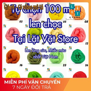 [100 Mã Màu Len Chọc] Bảng Màu Len Chọc - Nguyên liệu để chọc len, Needle felting - Đồ Handmade thủ công