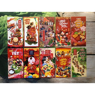 [Thanh lý giá rẻ] [Tặng giấy bóng kiếng] Combo 1000/2000 bao lì xì Tết