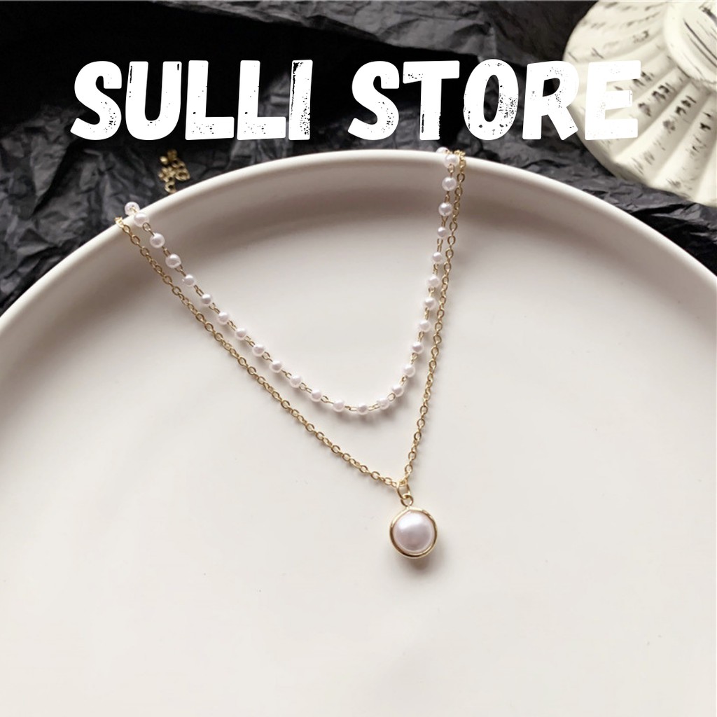 Dây chuyền vòng cổ Pearl necklace sang chảnh Sulli store