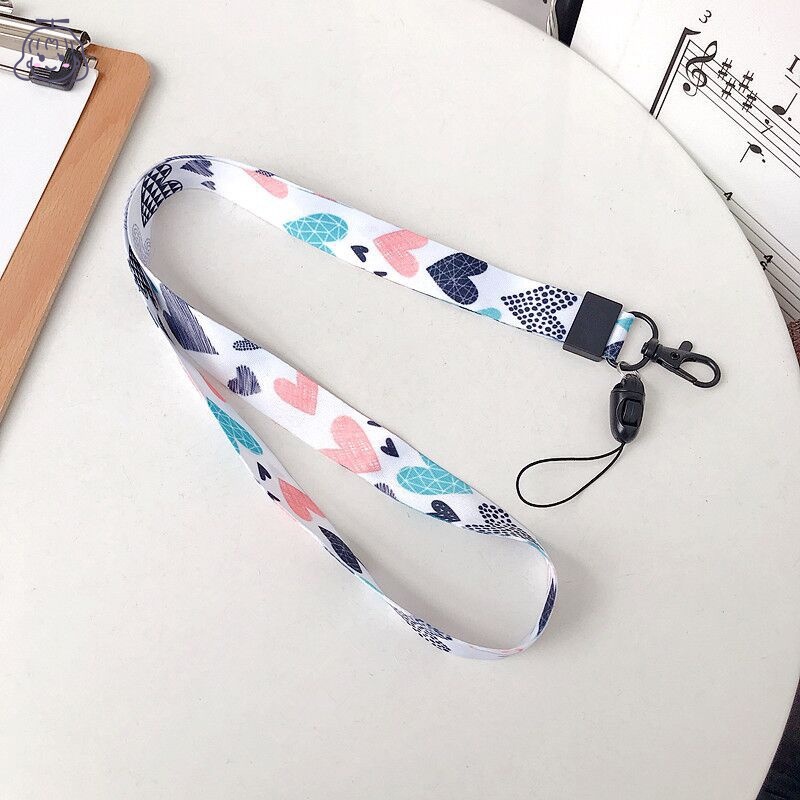 Dây Đeo Cổ Gắn Điện Thoại Họa Tiết Hoạt Hình Bằng Kim Loại Chống Thất Lạc