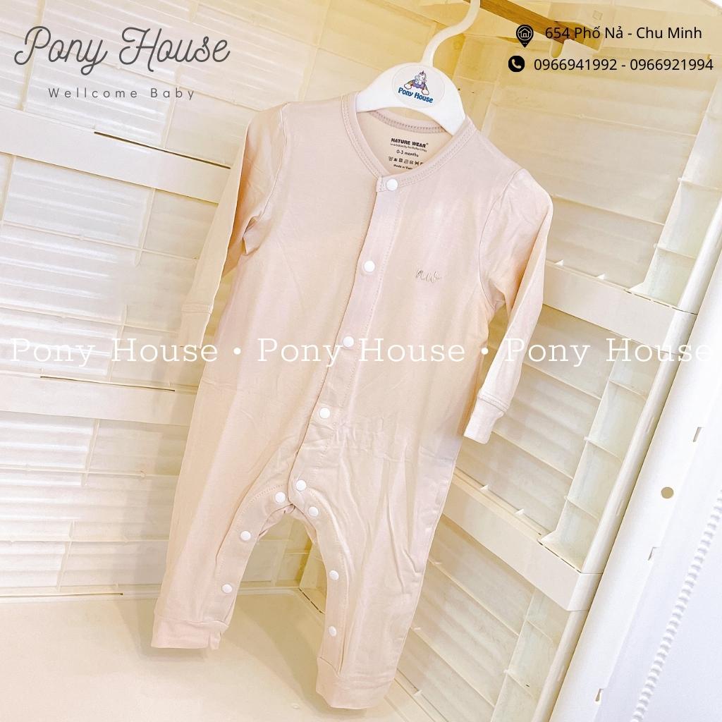 Body Sơ Sinh Dài Tay Nature Wear Chất Cotton Bambo Siêu Mềm Mịn Cho Bé Trai, Bé Gái Sơ Sinh 0-3M