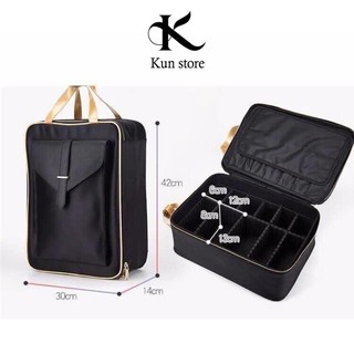 Cốp Trang Điểm Quai Vàng Thanh Cứng Có Thể Tháo Rời 💖 𝘍𝘳𝘦𝘦𝘴𝘩𝘪𝘱 💖 Balo Nhiều Ngăn Đựng Đồ - Kun Store