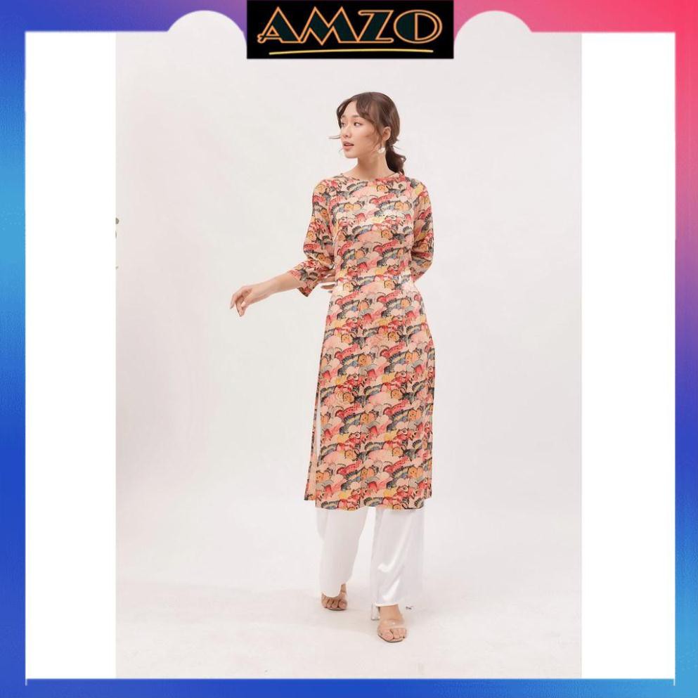 Áo Dài Cách Tân, Áo Dài May Sẳn Cổ Tròn Tay Lửng Nhiều Màu Họa Tiết Bướm Chất Gấm Vân Gỗ Cao Cấp, Hàng Thiết Kế. | BigBuy360 - bigbuy360.vn