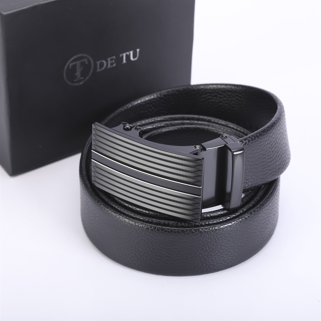 Thắt Lưng Nam Da Bò DETU L3114 Khóa Tự Động Cao Cấp