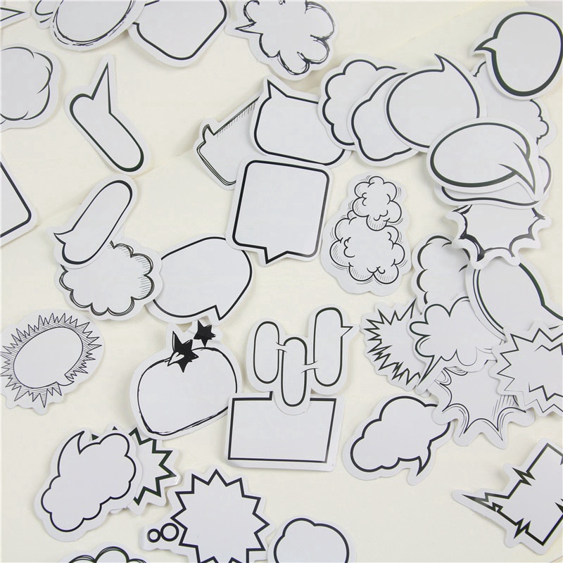 Set 45 Miếng Dán Trang Trí Sổ Tay/Nhật Ký Hình Bong Bóng Dễ Thương DIY