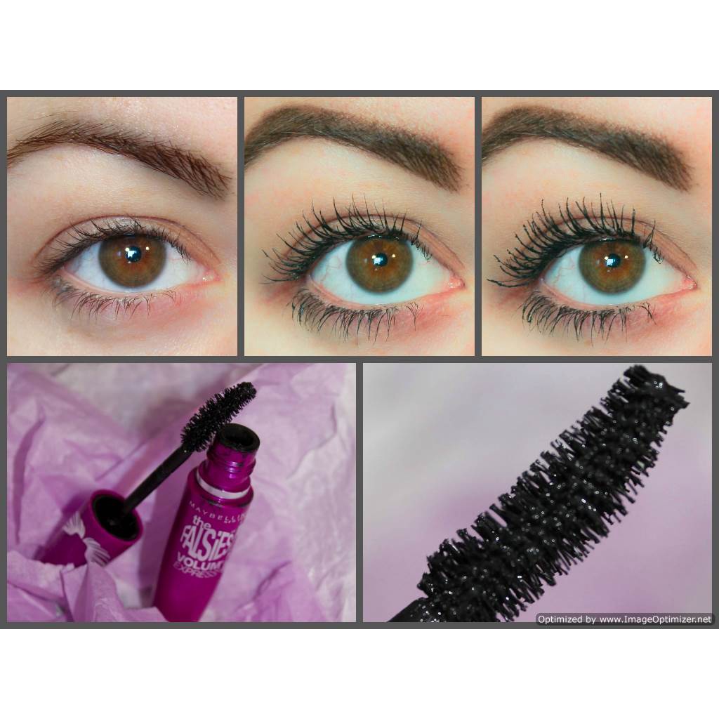 Cây chải lông đen nâu Maybelline The Falsies Volum Express Waterproof Mascara Black 281 Very Black