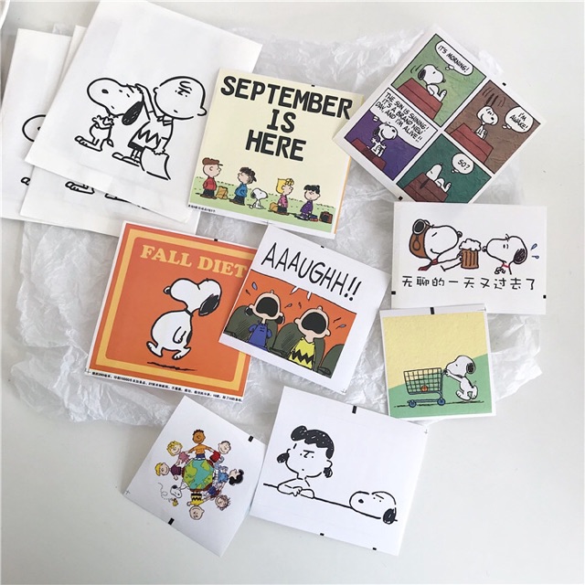 Set miếng dán hình chú chó Snoopy dễ thương