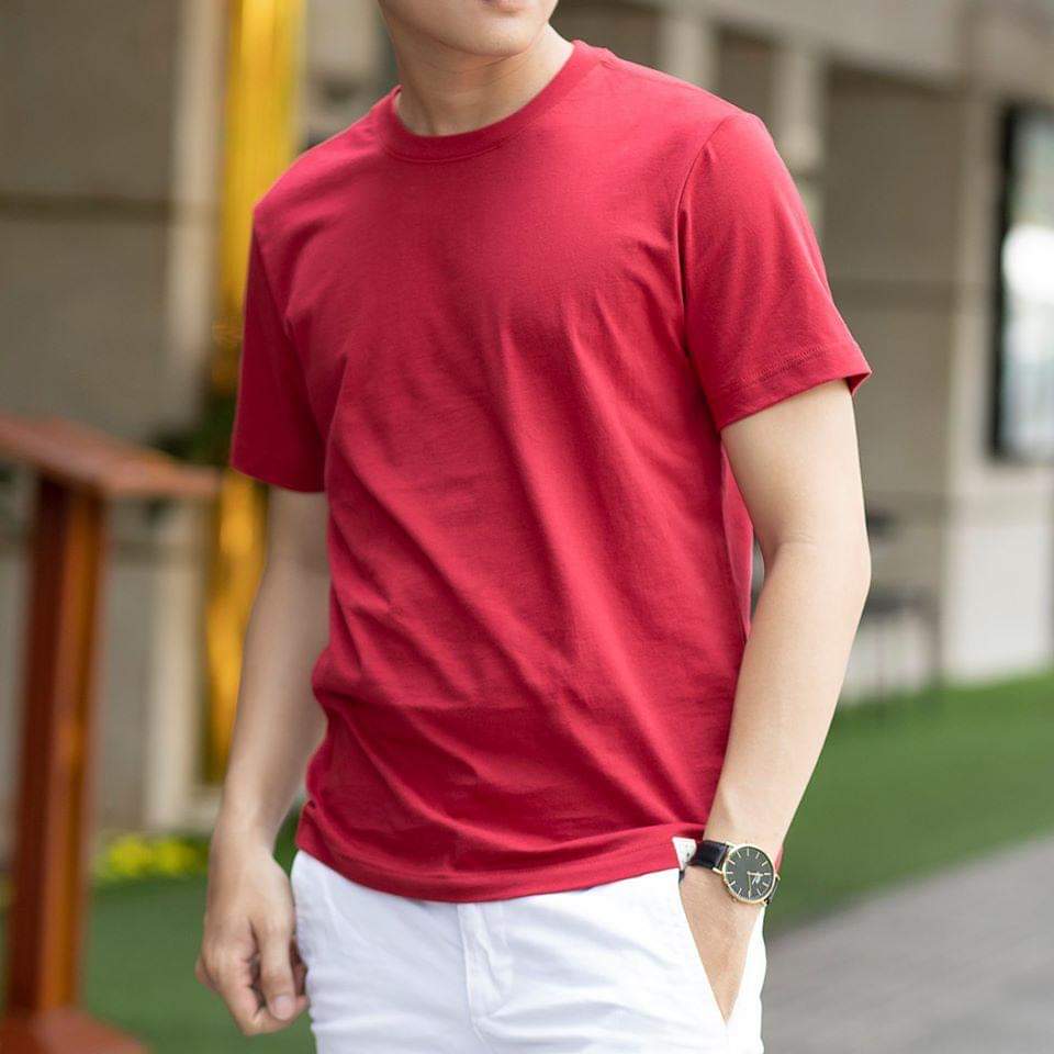 Combo 5 Áo Thun Nam Trơn Chất Liệu Cotton Thoáng Mát, Thấm Hút Tốt - Màu Ngẫu Nhiên BM03