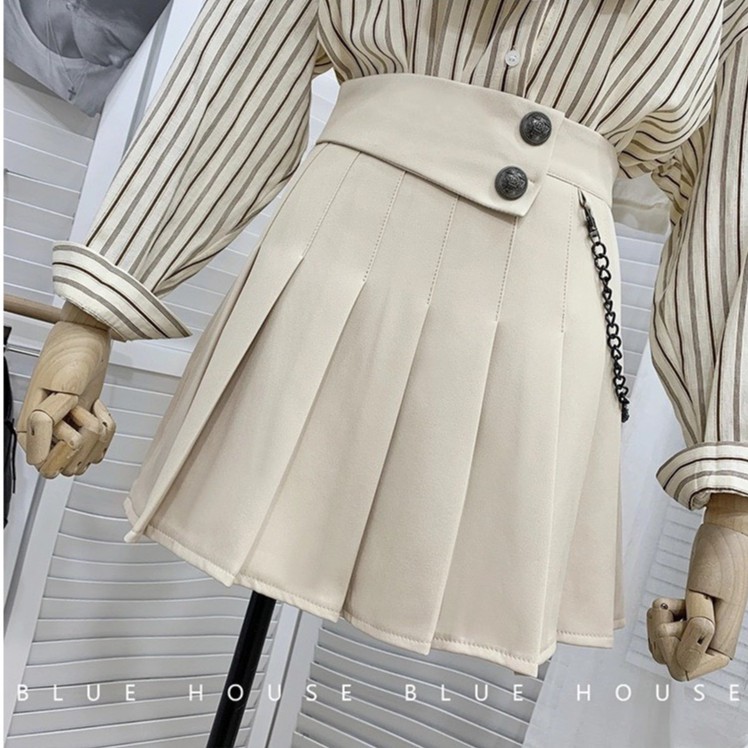 Chân Váy Ngắn Ly To Kèm Dây Xích Cá Tính Cao Cấp Freeship,Chân Váy Nữ Ngắn Lưng Cao Xu Hướng Thời Trang Của Châu Á Hot | BigBuy360 - bigbuy360.vn