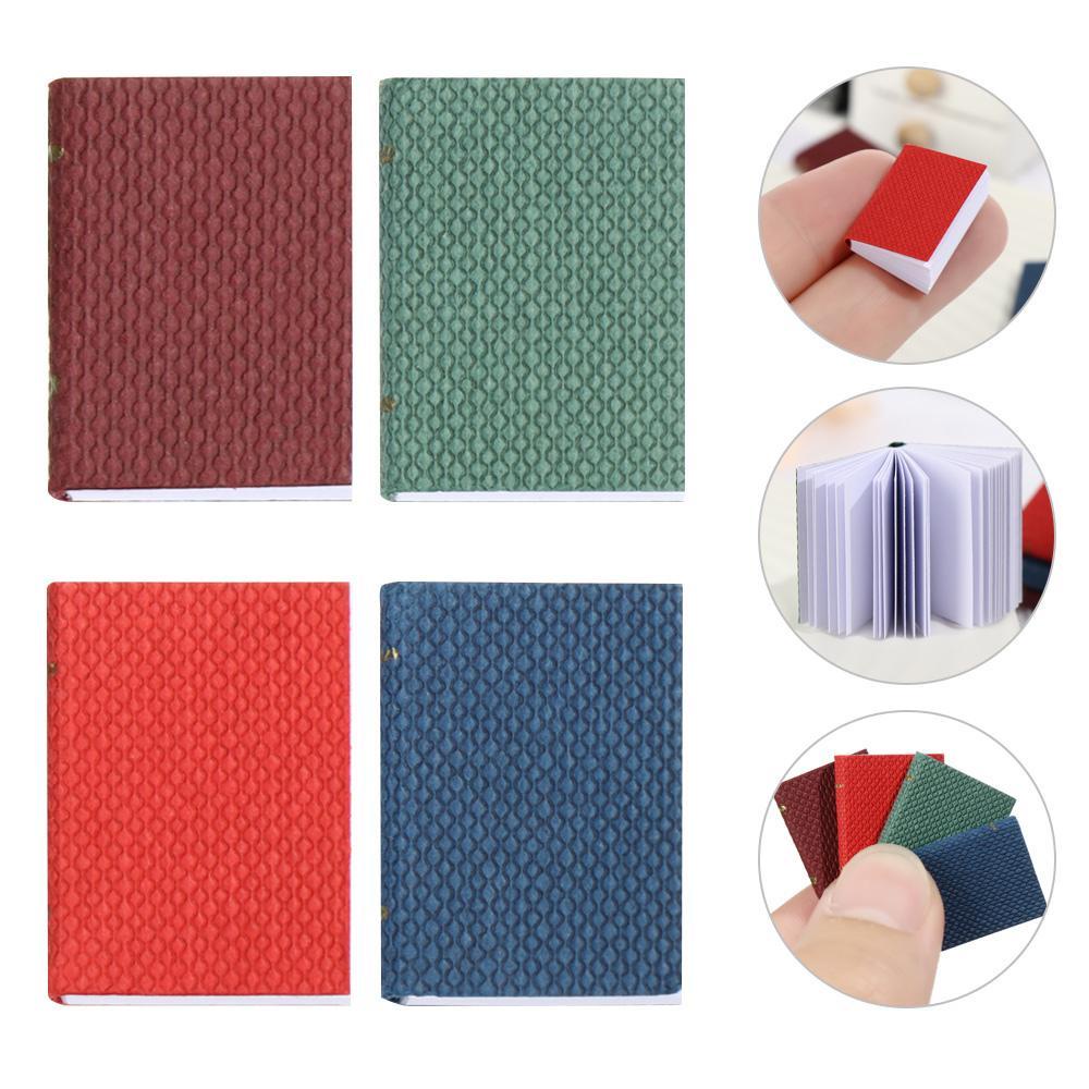 BEBETTERM Set 4 Cuốn Sách Mini Trang Trí Nhà Búp Bê