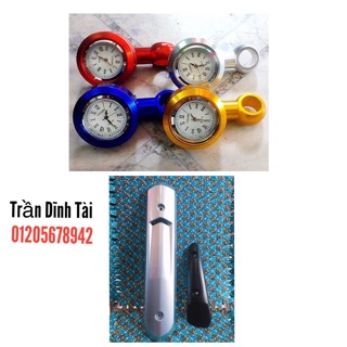 Combo ốp pô spark + đồng hồ gắn xe cho AE sirius / ex 135 / winner