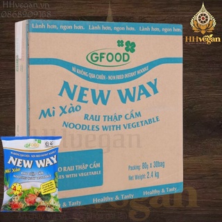 Mì ăn liền rau xào thập cẩm new way - 1 thùng 30 gói - 1 gói 80g - mì chay - không chiên